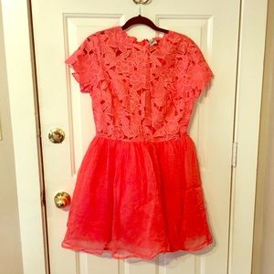 ASOS floral tulle dress US 8